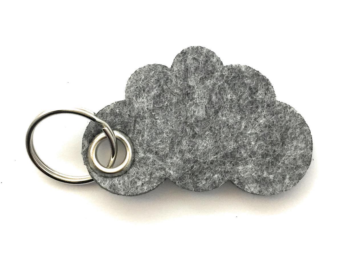 Wolke / Cloud - Schlüsselanhänger Filz in grau meliert