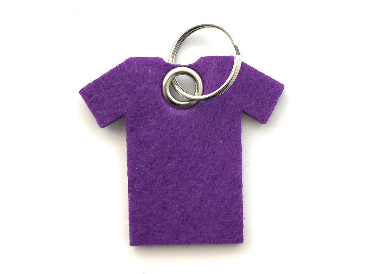 T-Shirt - Schlüsselanhänger Filz in lila / flieder