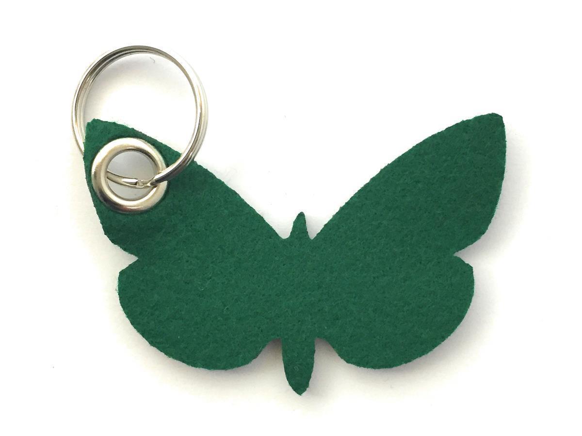 Schmetterling - Schlüsselanhänger Filz in waldgrün