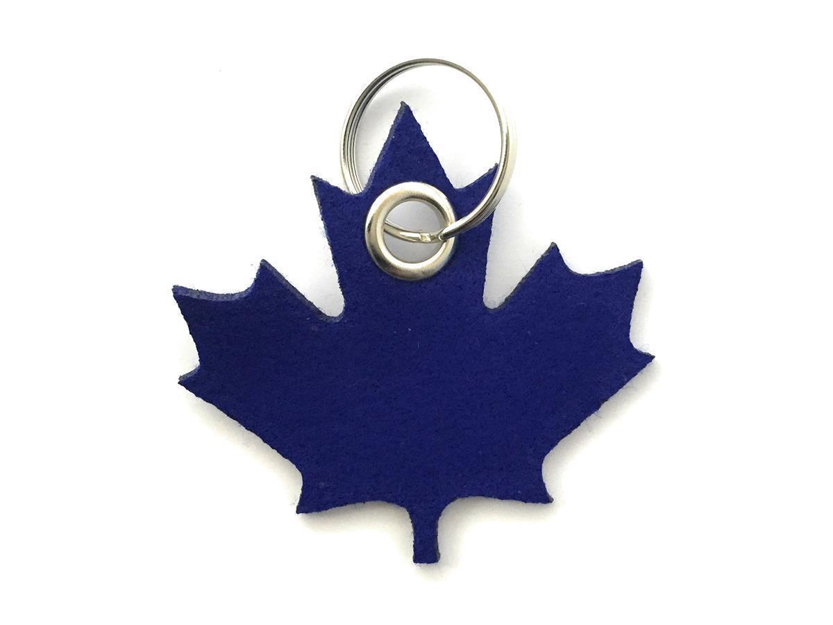 Ahorn-Kanada - Schlüsselanhänger Filz in royalblau mit Druck 4-fbg