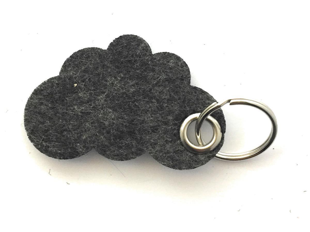 Wolke / Cloud - Schlüsselanhänger Filz in schwarz meliert