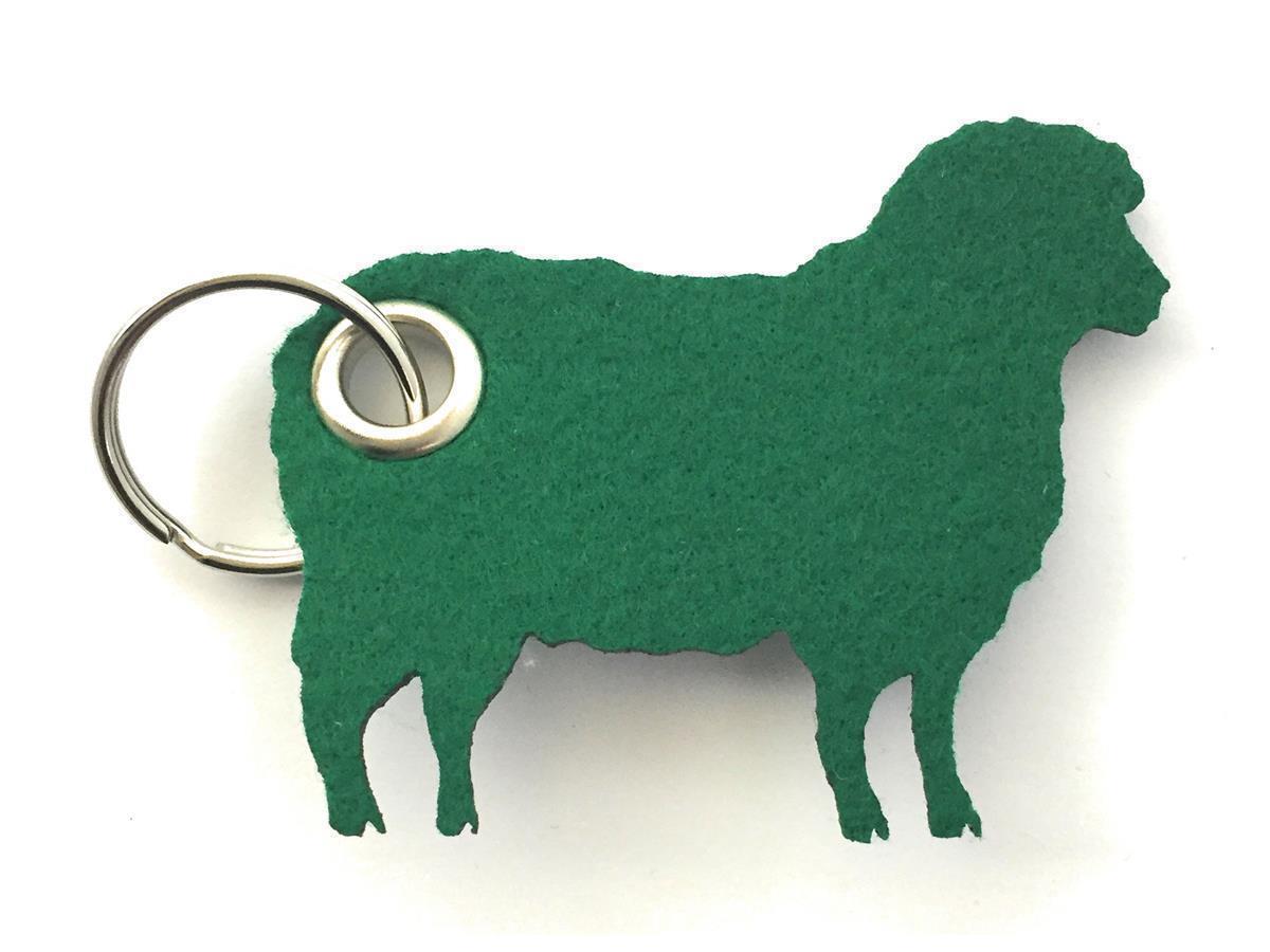 Schaf / Lamm - Schlüsselanhänger Filz in waldgrün