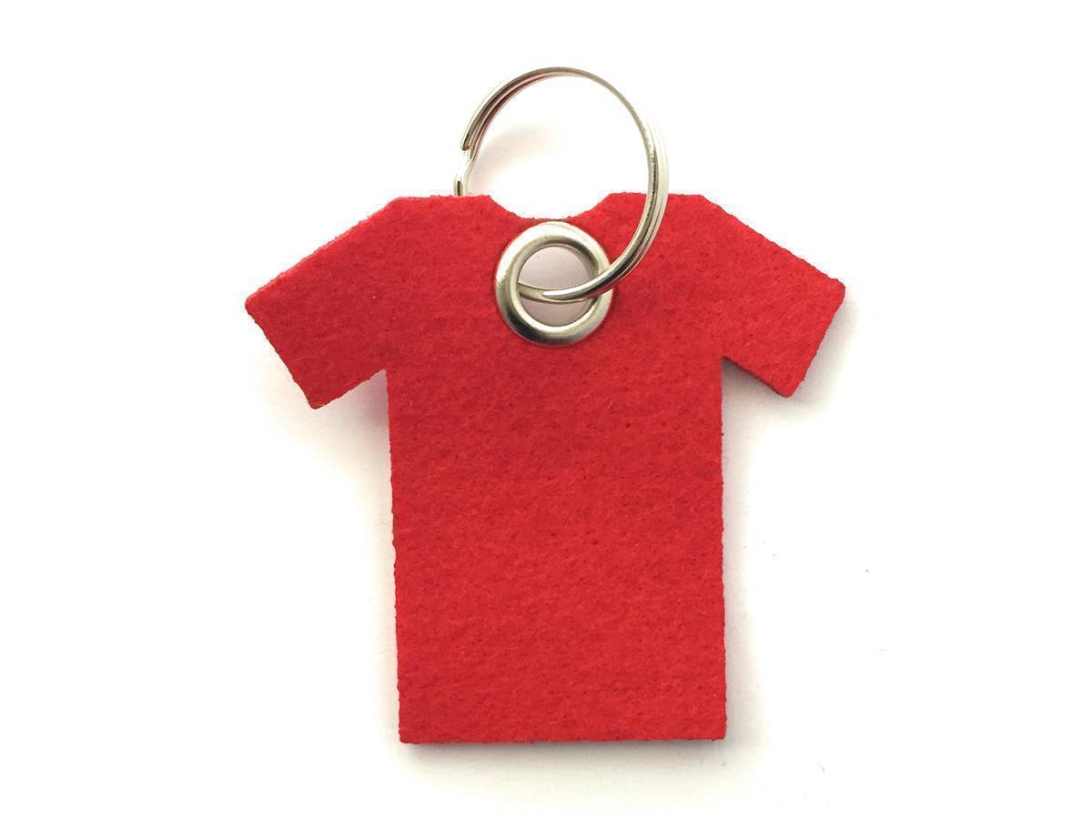 T-Shirt - Schlüsselanhänger Filz in rot