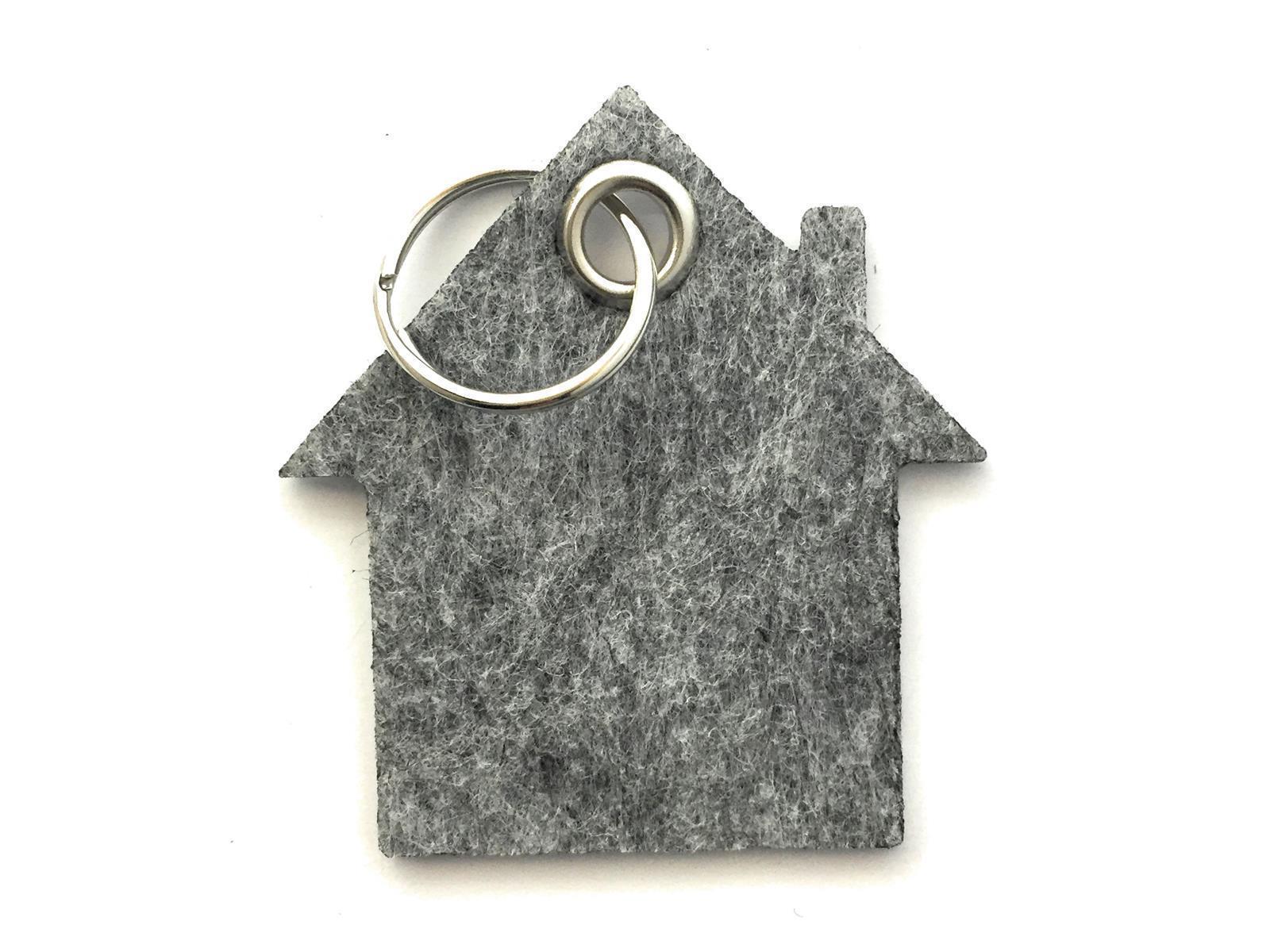 Haus - Schlüsselanhänger Filz in grau meliert