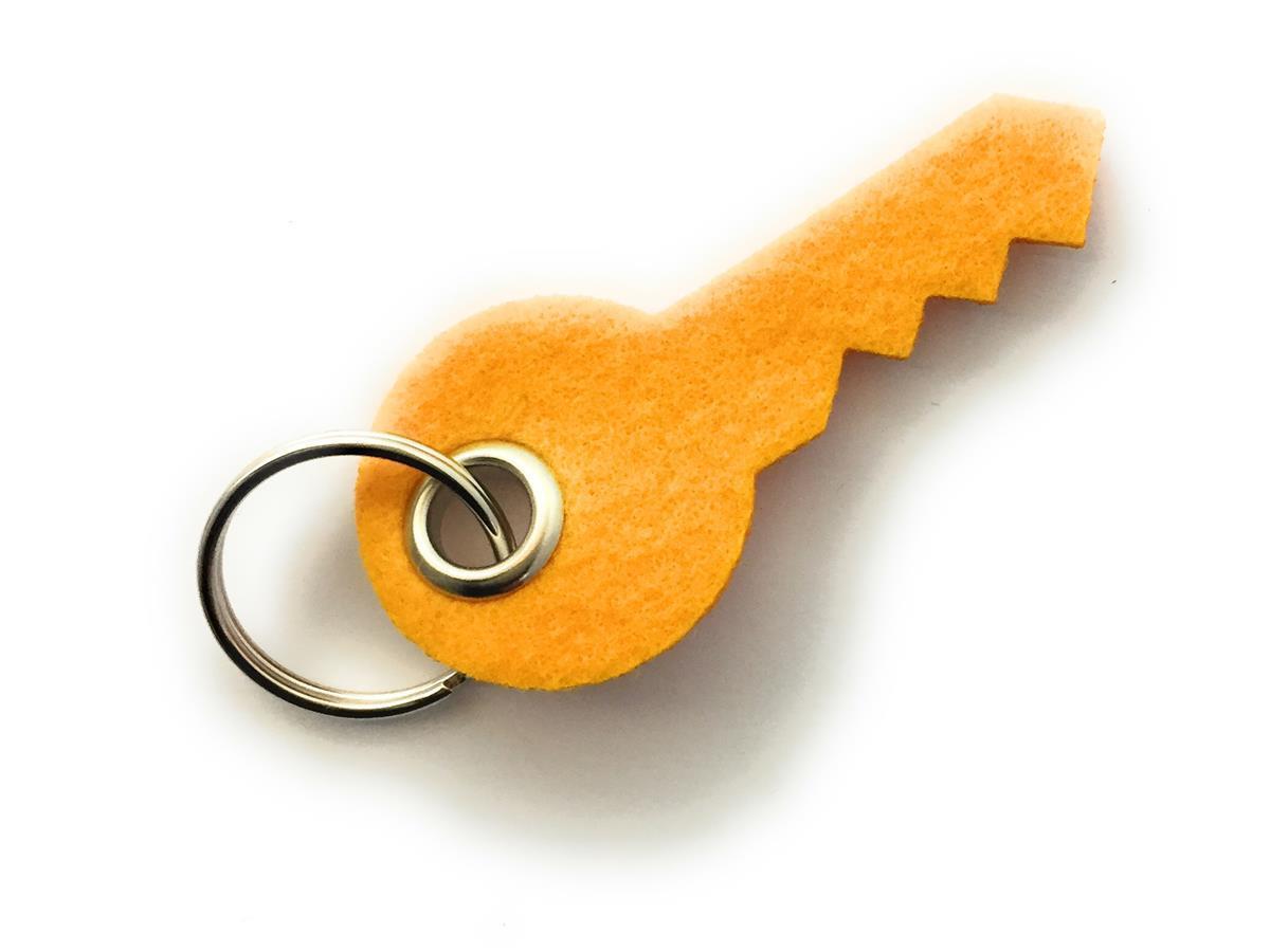 Schlüssel - Schlüsselanhänger Filz in gelb mit Druck 2-fbg