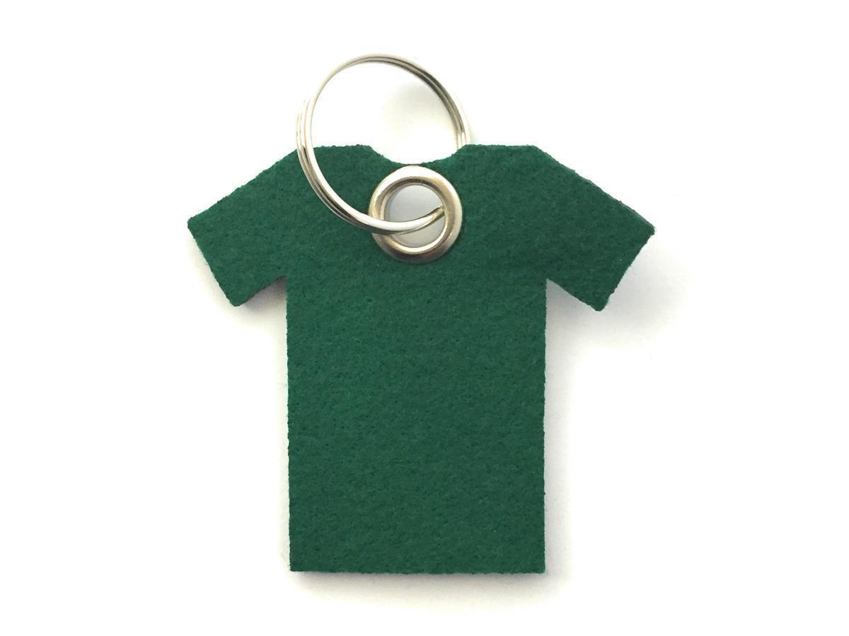 T-Shirt - Schlüsselanhänger Filz in waldgrün