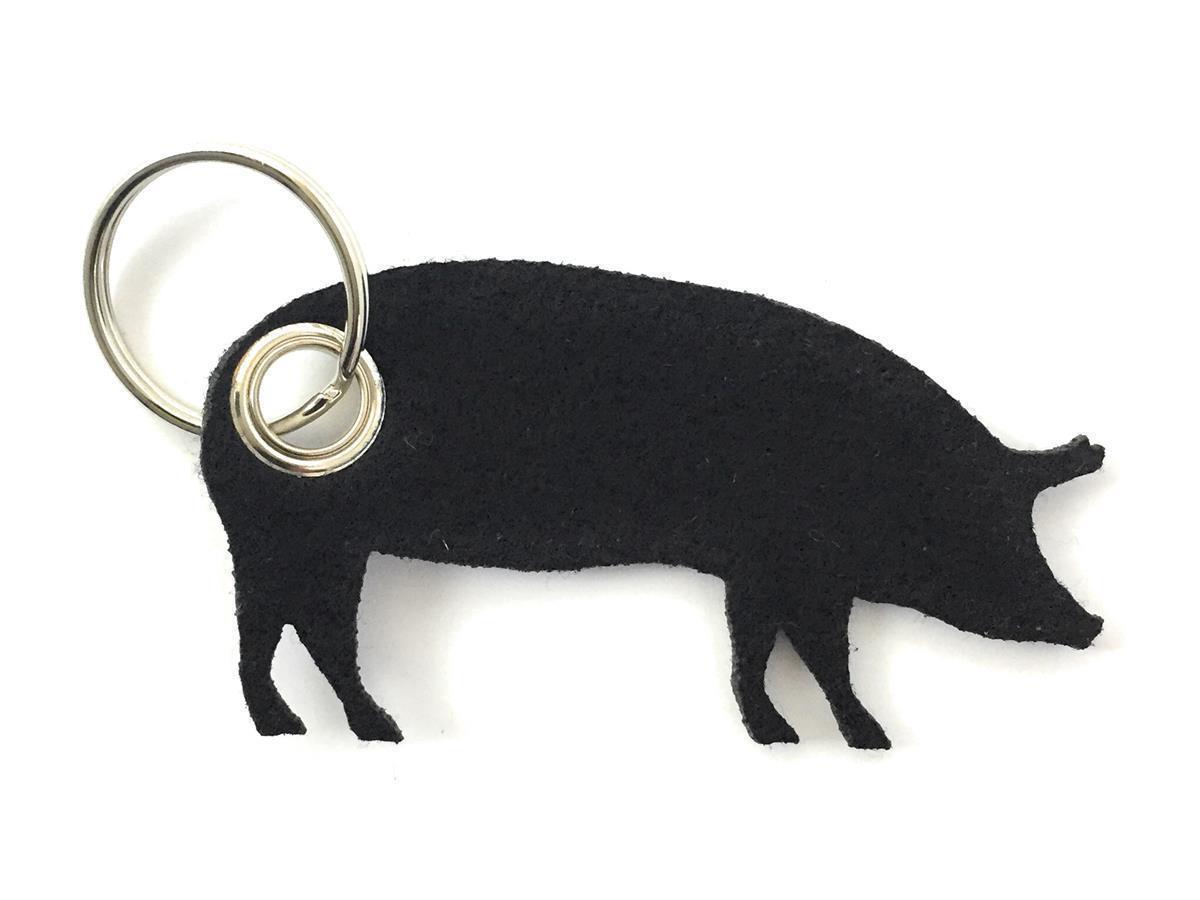Hausschwein - Schlüsselanhänger Filz in schwarz