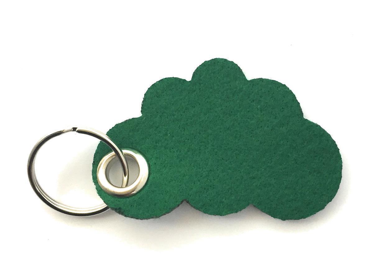 Wolke / Cloud - Schlüsselanhänger Filz in waldgrün
