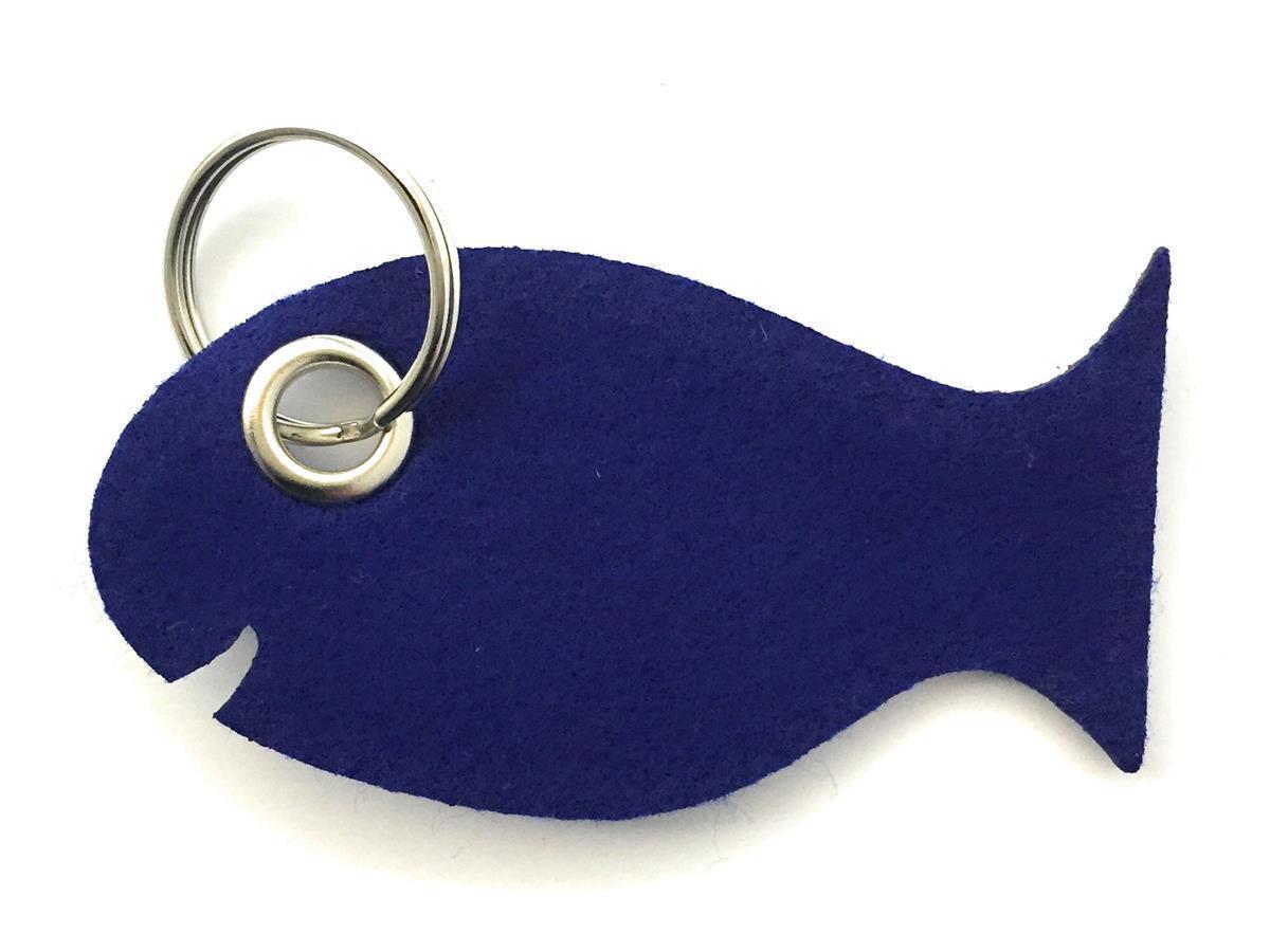 Fisch - Schlüsselanhänger Filz in royalblau