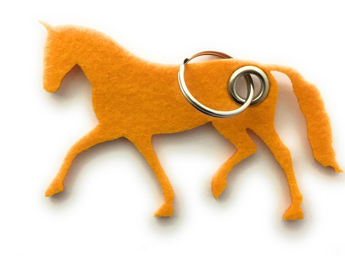 Dressur-Pferd - Schlüsselanhänger Filz in gelb