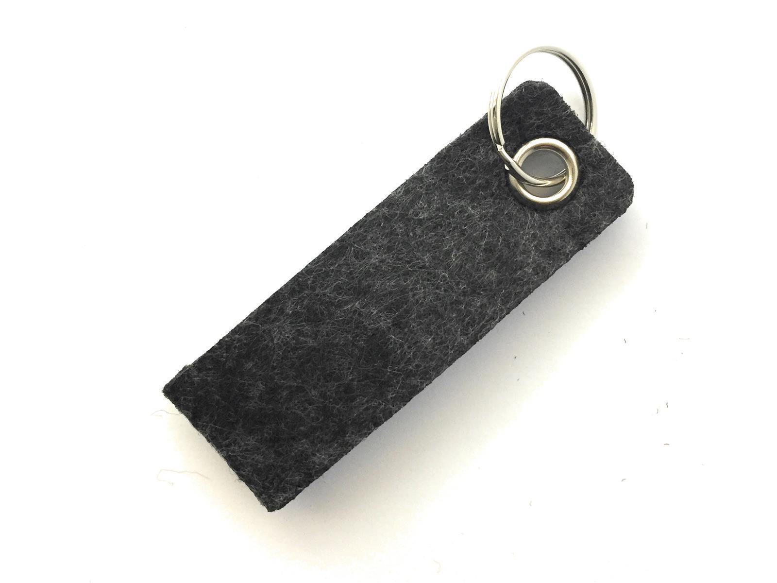 Schlaufe mini - Filz-Schlüsselanhänger - Farbe: schwarz meliert - Gravur